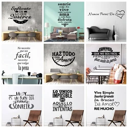 1 pc Hot sale funny spanish text wallsticker Decal Removable Vinyl Mural Poster Kids Room Nature Decor Decal Creative Stickers