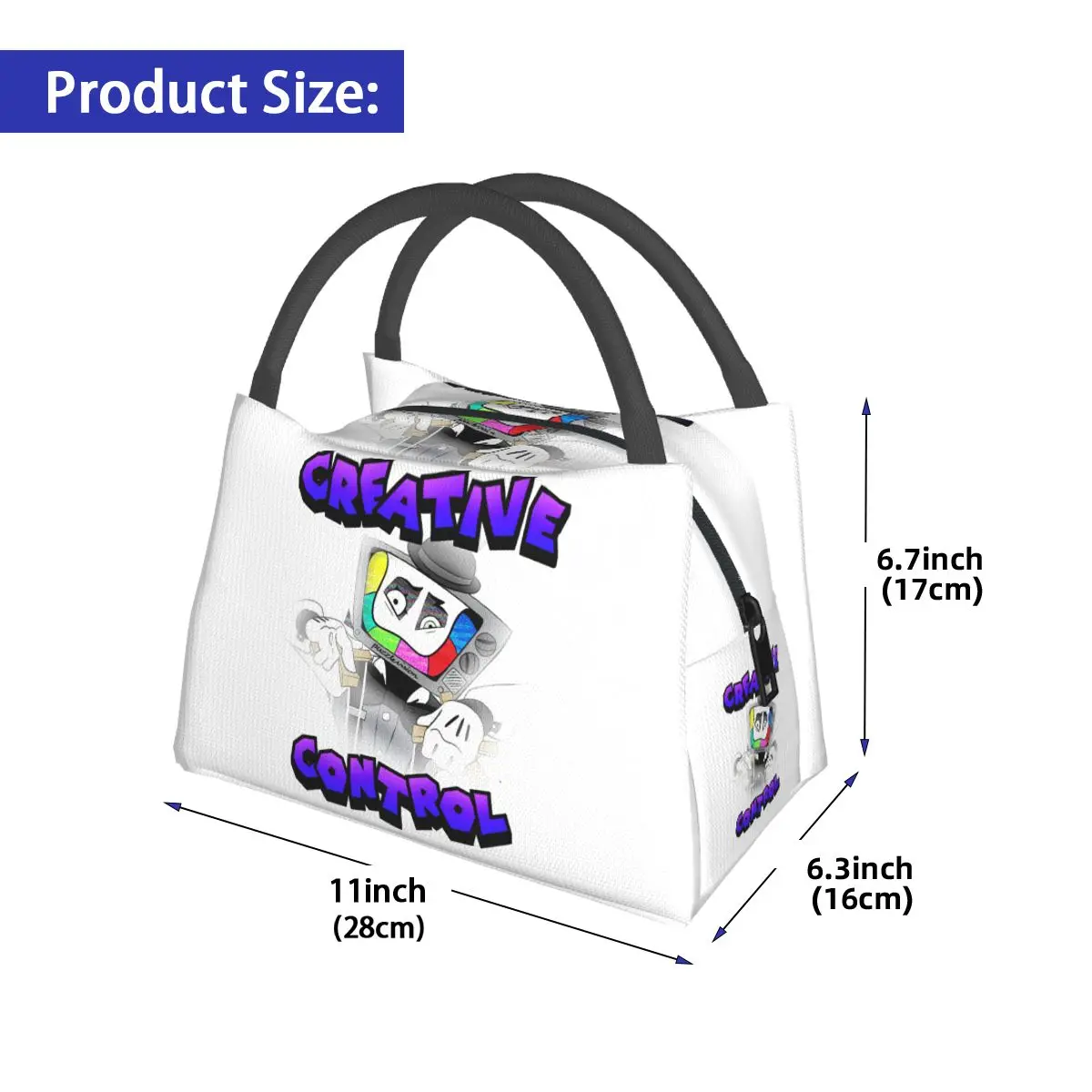 Creative Control (Mr. Puzzles) (Transparent Version) Insulated Lunch Bag Food Boxes Container Cooler Thermal Lunch Box Tote