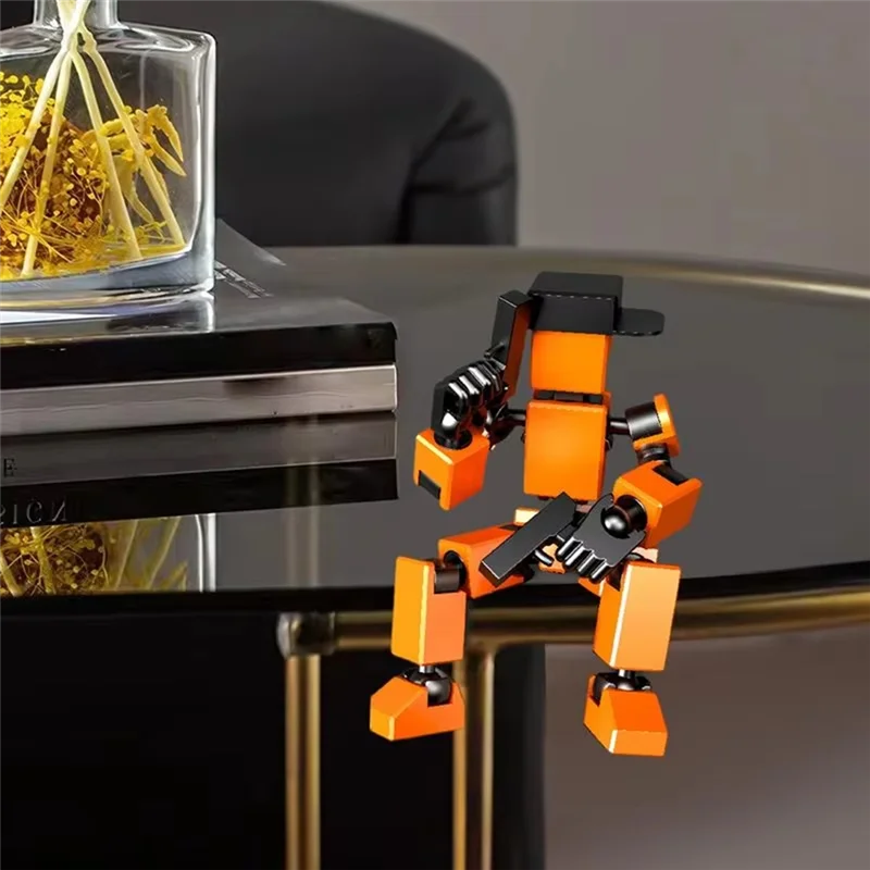 Roboter-Actionfigur, bewegliches mechanisches Mini-Modell, ideales Schreibtischgeschenk für Sammler A