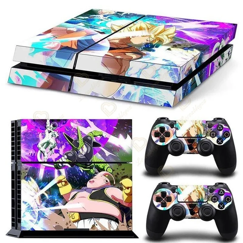 Vinilo Adhesivo Universal para Consola PlayStation 4 Series, Diseño de Dragon Ball Z, Regalo Genial para Gamers, Skin de Vinilo para PS4 con Control