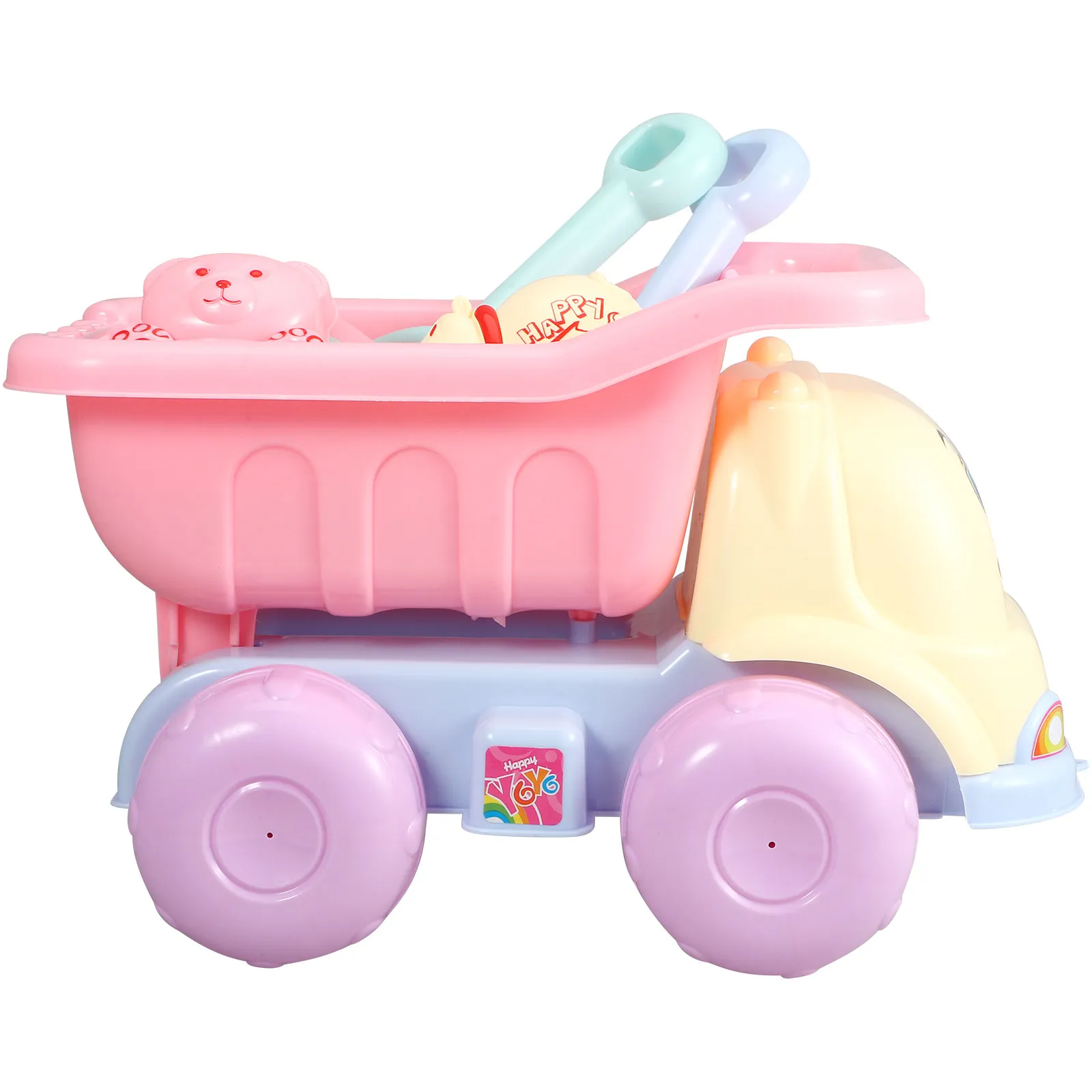 

7Pcs Beach Playing Set Kids Sand Tools Premium Plastic Creative Sand Shovel Dump Truck Cart Perfect Gift Beach Playing Set