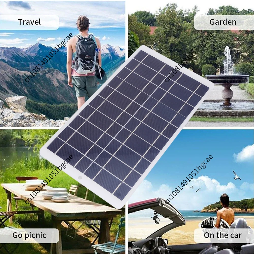 8W 5V Portable Solar Battery Charger Waterproof 1600MA Solar Panel Lightweight Scratchproof for Wireless Outdoor Security Camera