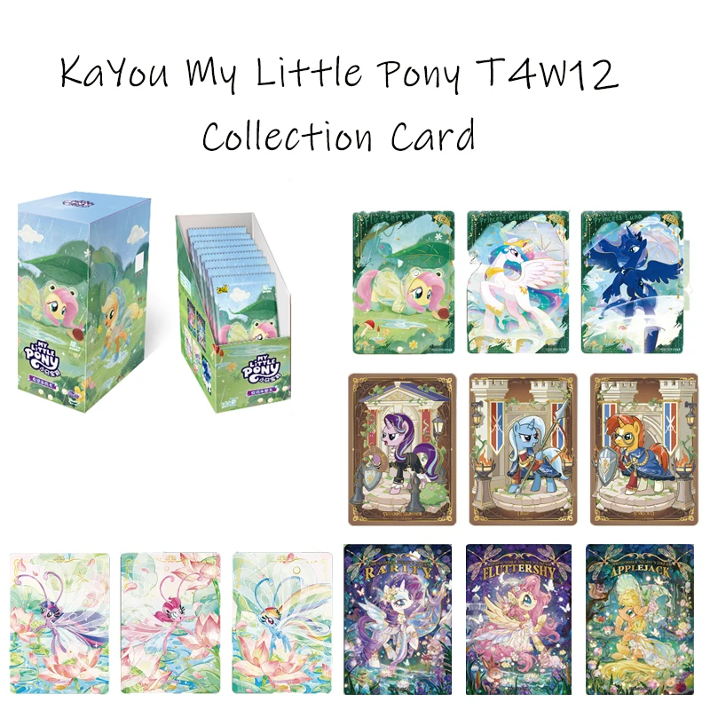 KAYOU Collection Cards My Little Pony - Vol.12 Huiyue Pack Series Holo Rare Shiny Glitter Cards Family Board Game Gift Fans
