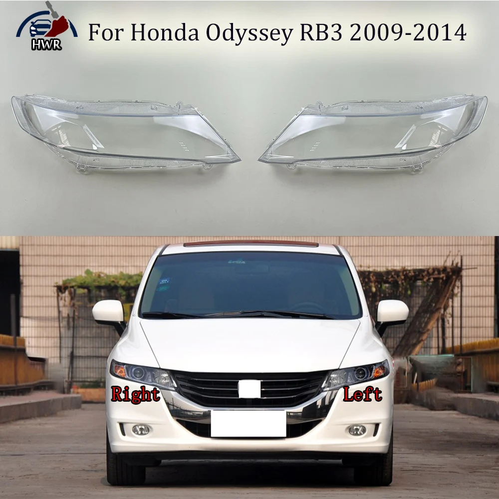 For Honda Odyssey RB3 2009-2014 Transparent Headlamp Cover Headlight Mask Lampshade Lamp Shell Plexiglass Replace Original Lens