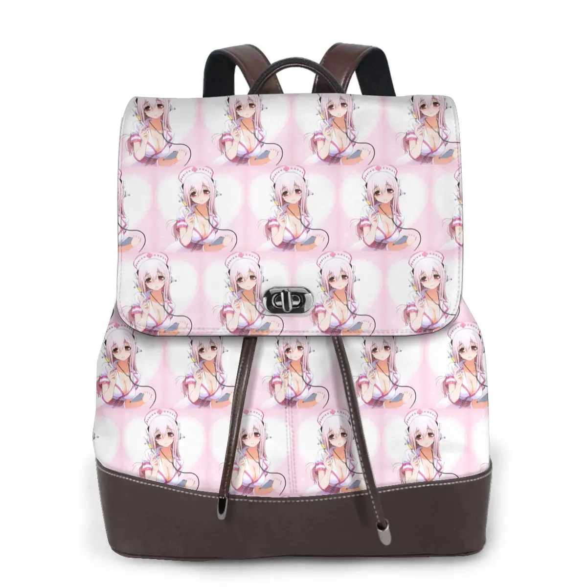 Cartoon Super Sonico Game Cute Girl Bookbag School Student Bags Hiking Travel Daypack for Women Fashion Derma Backpack