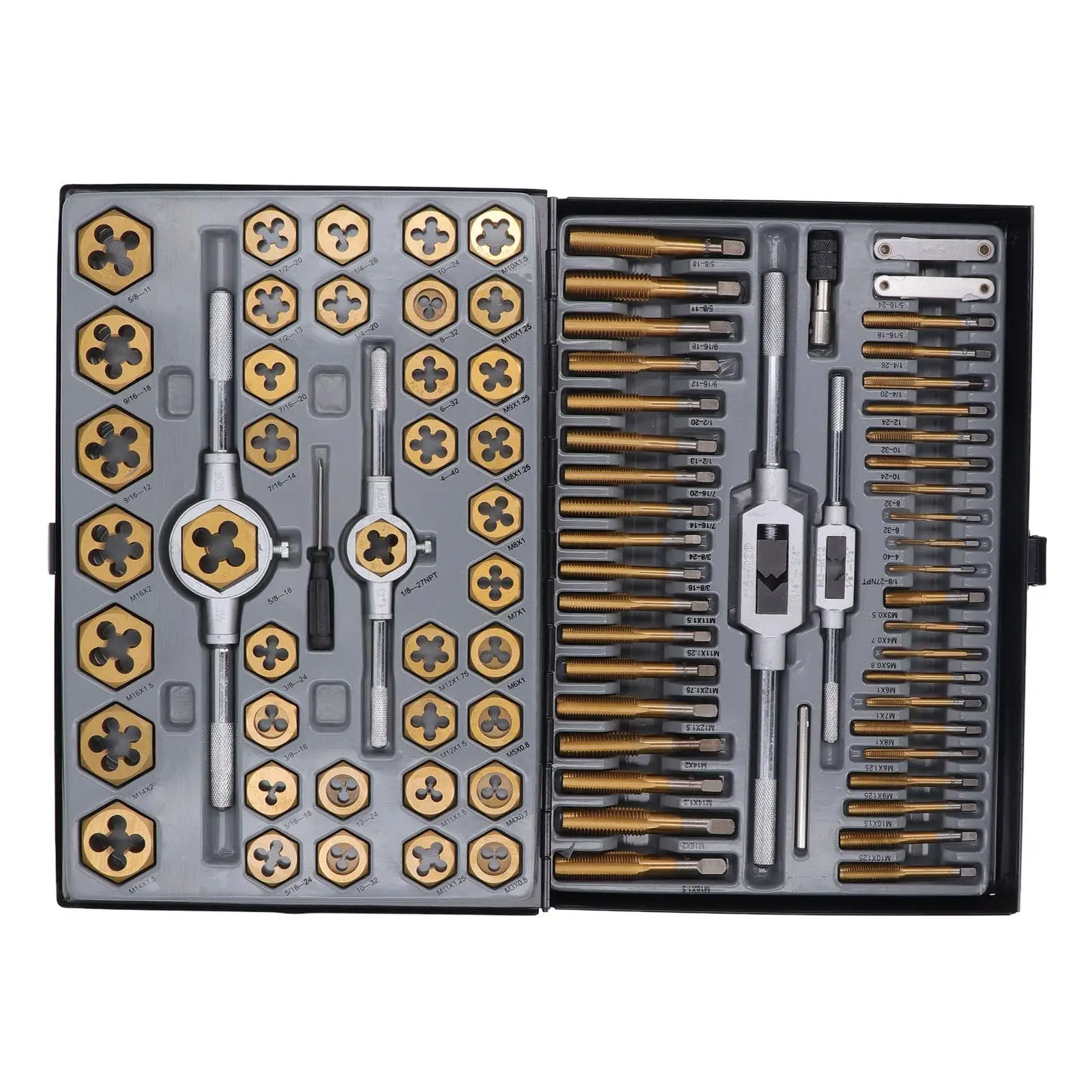 Portable Tapered Tap Die Set - High Hardness Carbide Alloy Threading Tool for machine Maintenance