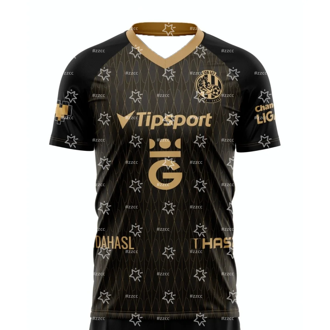 

25-26 FC Hradec Kralove home football jersey training set Czech fan gift Summer Sports Men's T-Shirt Kid's Tee beach T-shirt