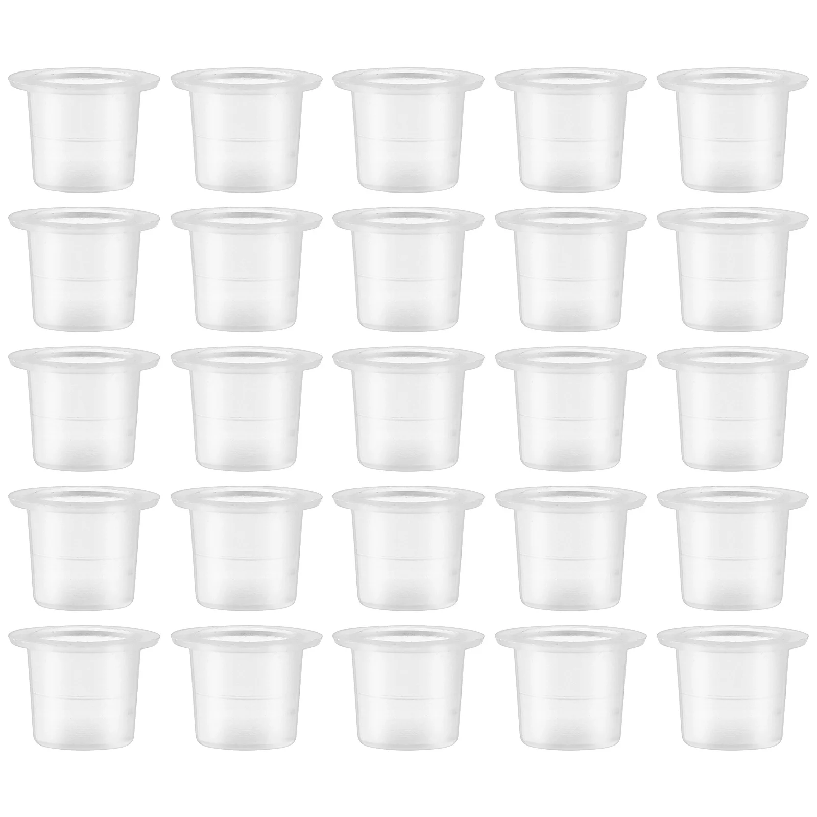 

100Pcs 8mm Ink Cups Disposable Pigment Cups for Tattooing Waterproof Reusable Flat Base Makeup Containers Pigment Containers