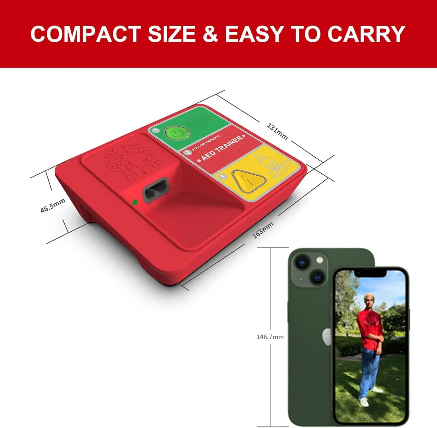 عبوة واحدة، مجموعة تدريب AED المدمجة، معدات CPR، مدرب AED IFA-120N، تدريب الإسعافات الأولية