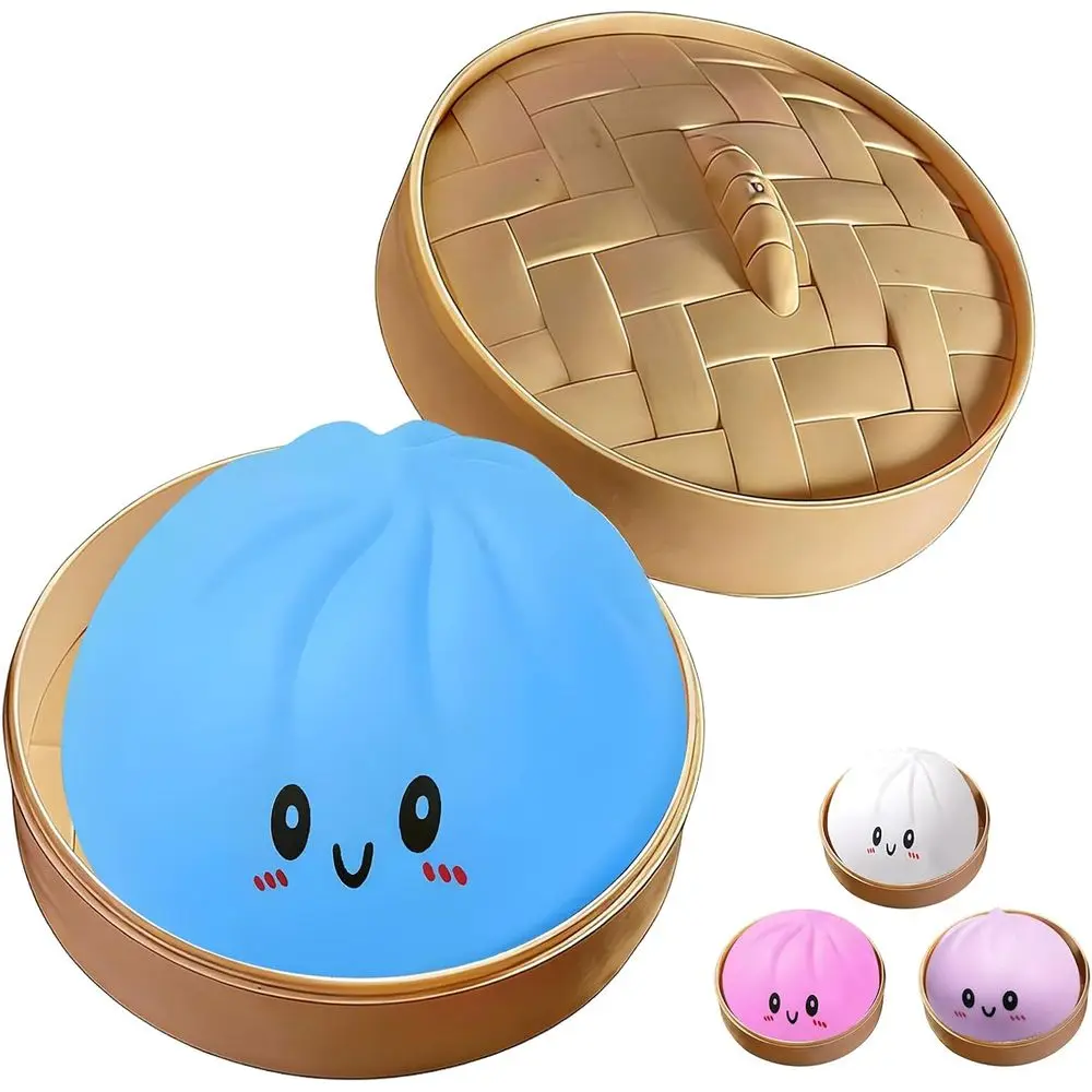

Dumpling Squishies Toy,Mystery Squishy Dumpling Box,Cute Anxiety Relie idget Toy,Jumbo Squishy Toy with Steamer Box,Sot Squeeze