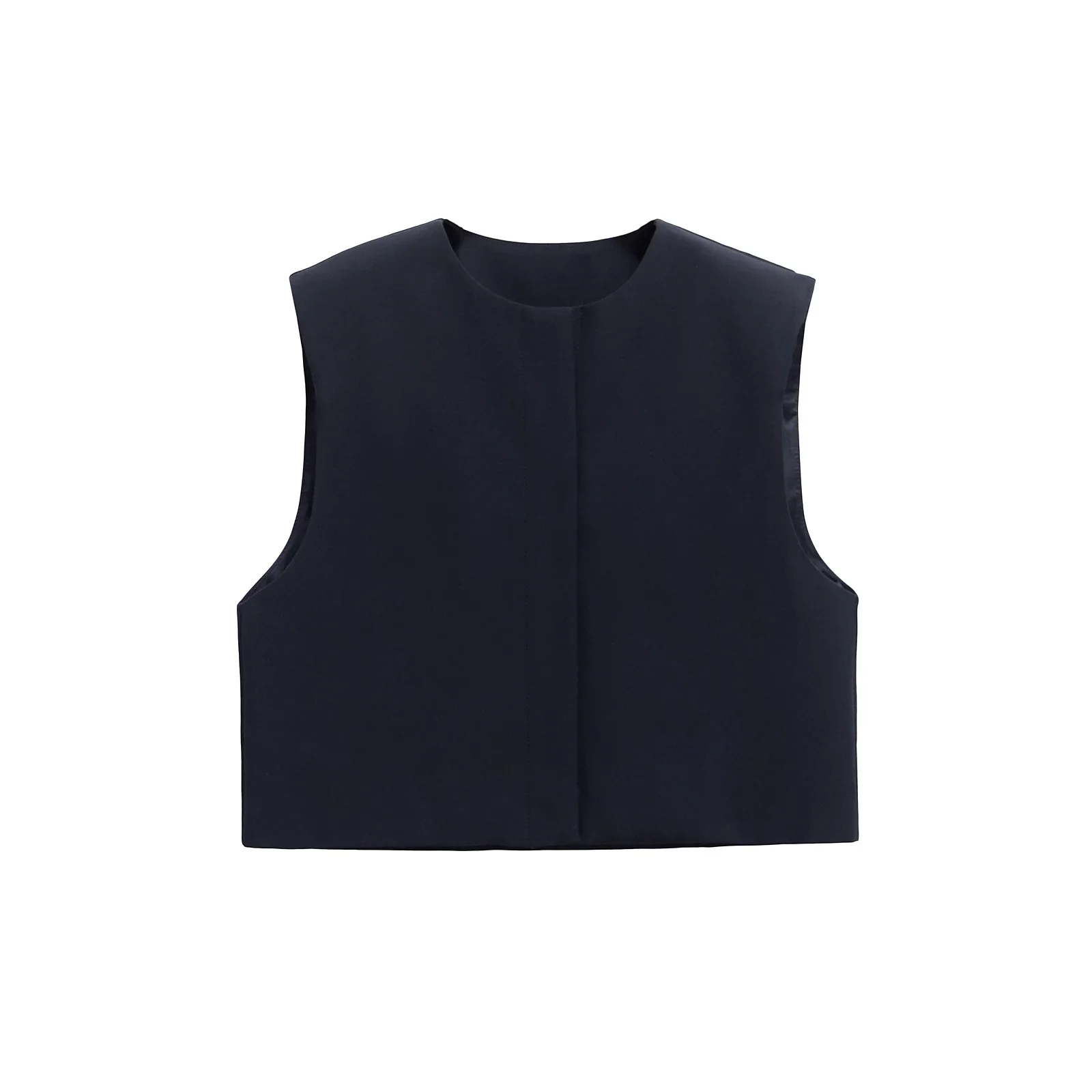 

Women Female Vest O-Neck Sleeveless Slim Single Breasted Tank Tops Woman Waistcoat Streetwear Jackets Outerwears 1478326