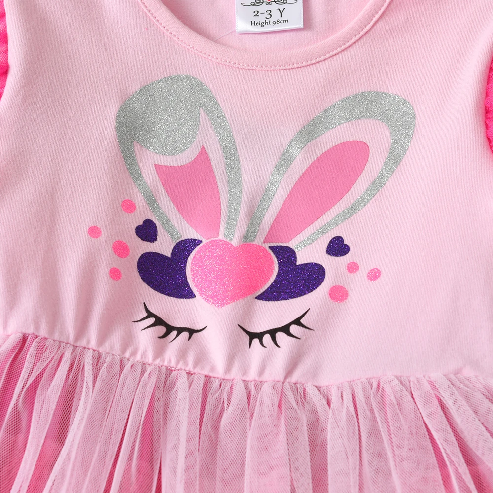 DXTON Vestido diario rosa sólido estilo coreano para niña – Otoño - imagen 5