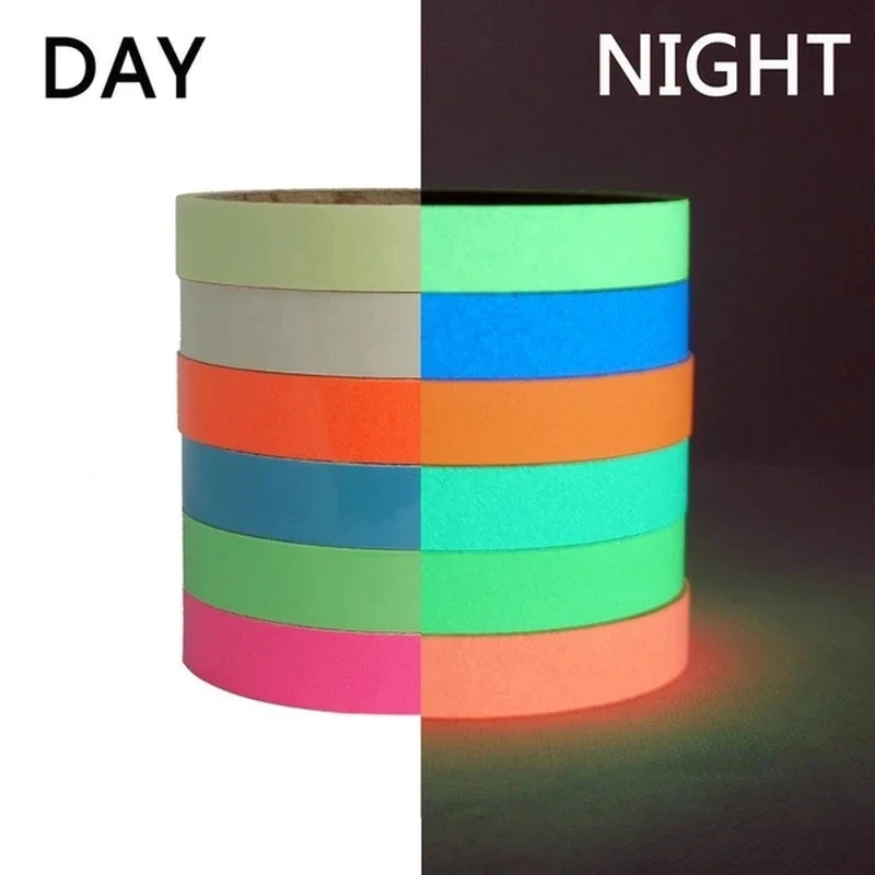 3/5/10M Luminous Tape Green/Blue/Pink Three-Colour Night Vision Glow In Dark Safety Warning Security Stage Home Decoration Tapes