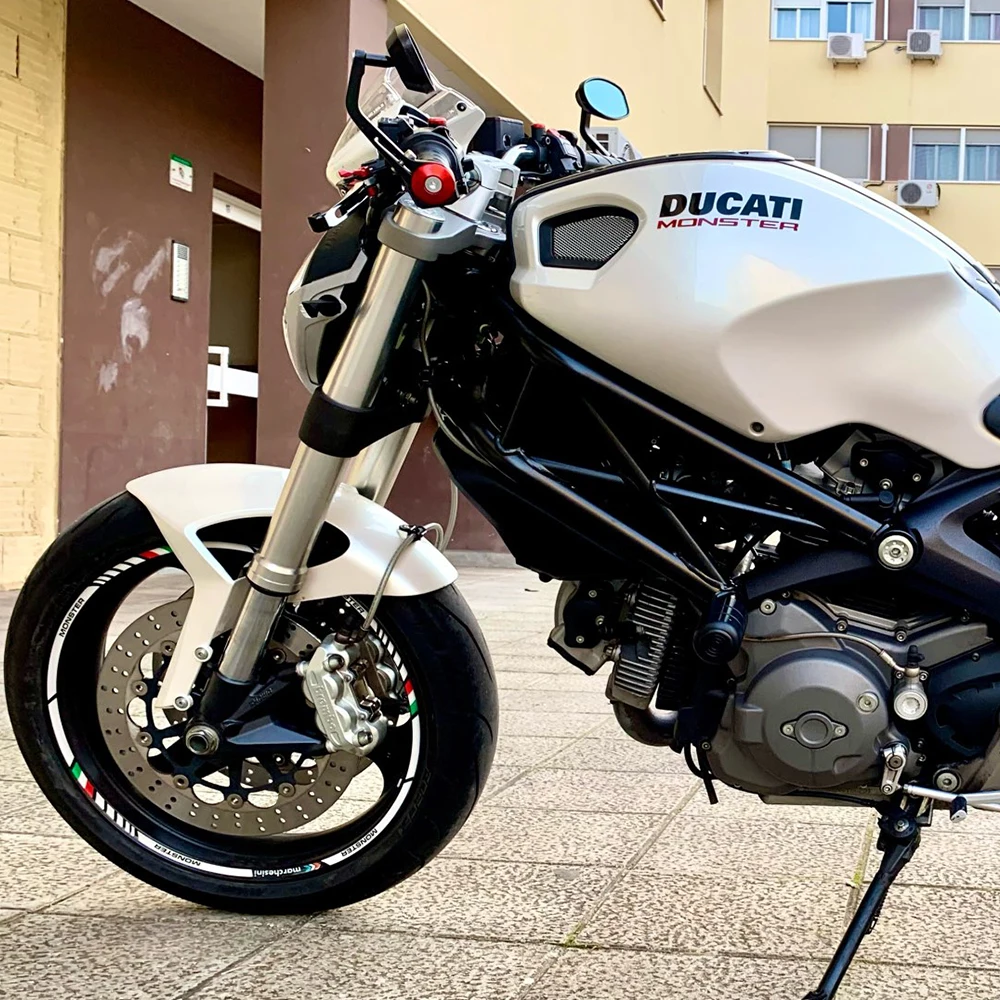 오토바이 액세서리 스티커 림 타이어 데칼 휠 허브 반사 스트라이프 세트, DUCATI MULTISTRADA 1260 1200 1200S S, 17 인치