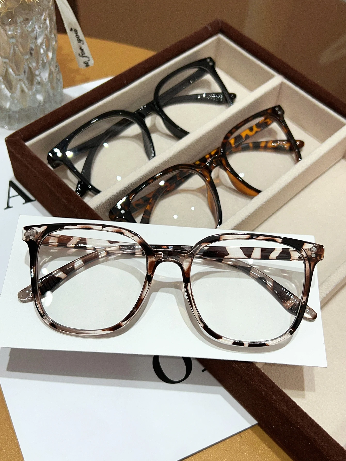 1 Stück/3 Stück/4 Stück/5 Stück/6 Stück europäische und amerikanische klassische beliebte Brillen-Set mit quadratischem Rahmen, Herren- und Damenmode-Brille – Detail 10