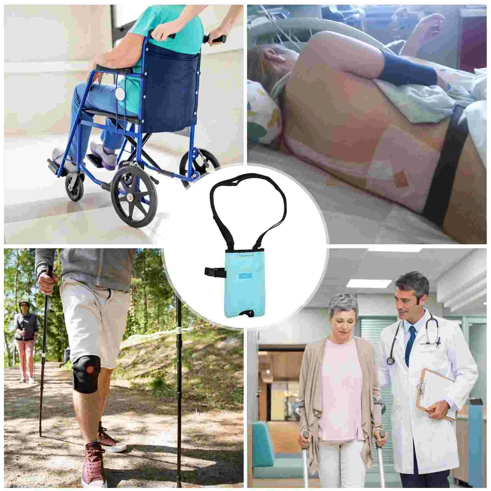 Simple Urine Bag Nursing Hanging Urinary Catheter Old Man Drainage Storage Blue Elderly Piss