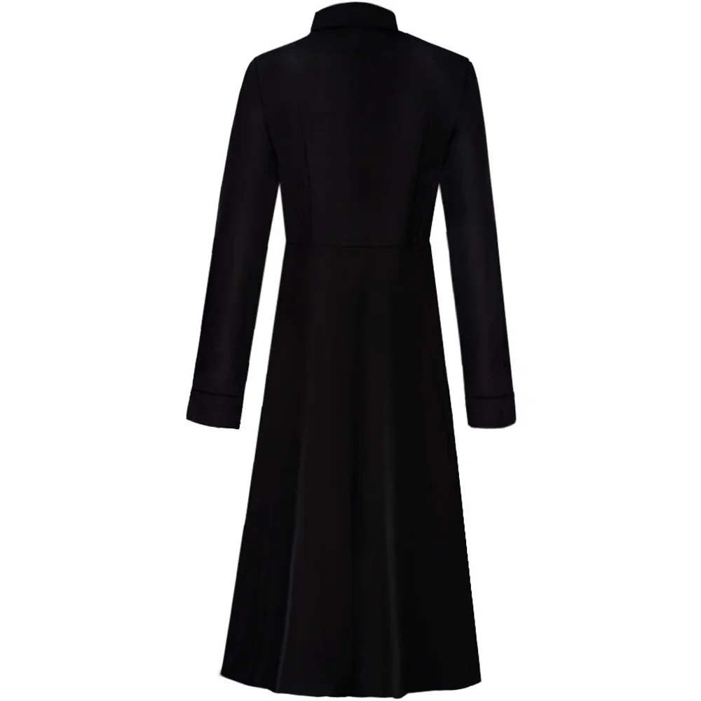 New 2024 Female Priests Cosplay Costume Coat Adult Women Robe Priest's Uniform Long Gown Halloween Carnival Outfits