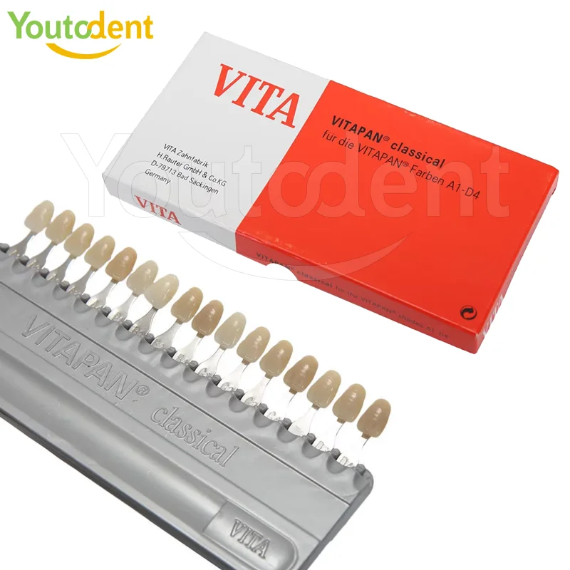 Classical Shade Guide 16 Colors Dental Teeth Color Matching Chart Professional Tooth Shade Guide for Dental Whitening Restoratio