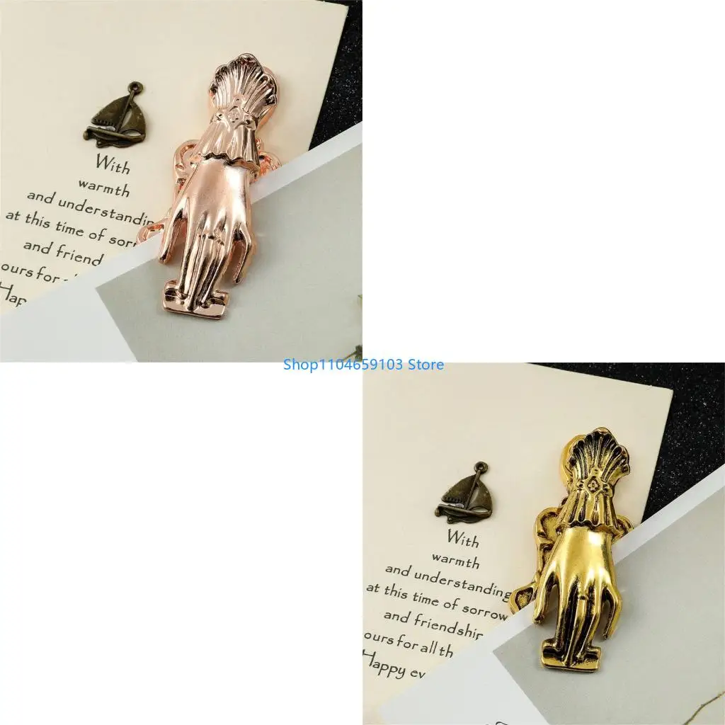 

Metal Paper Clip Lady's Hand Shaped Book Clips Retro Page Holders Binders Clips