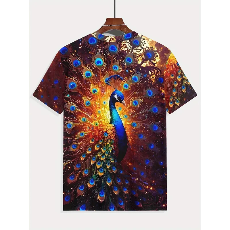 

New Beautiful Peacock Graphic T-Shirt For Men Women 3D Printed Cool Feather Pattern Tees Casual Personality Women Tees Tops