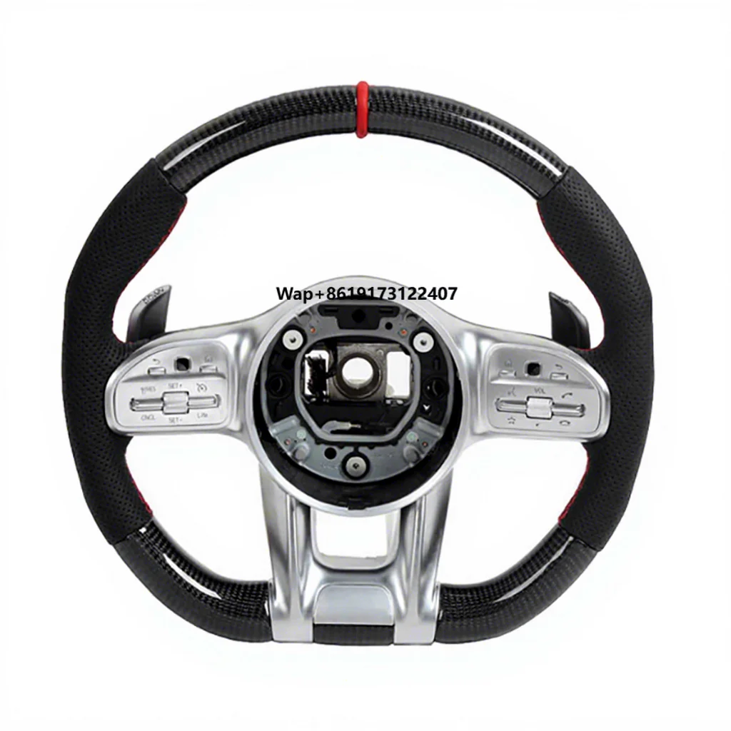 Sophisticated Technology Carbon Fiber Perforated Leather Wheel for  W203 W204 W205 Car Steering Wheel