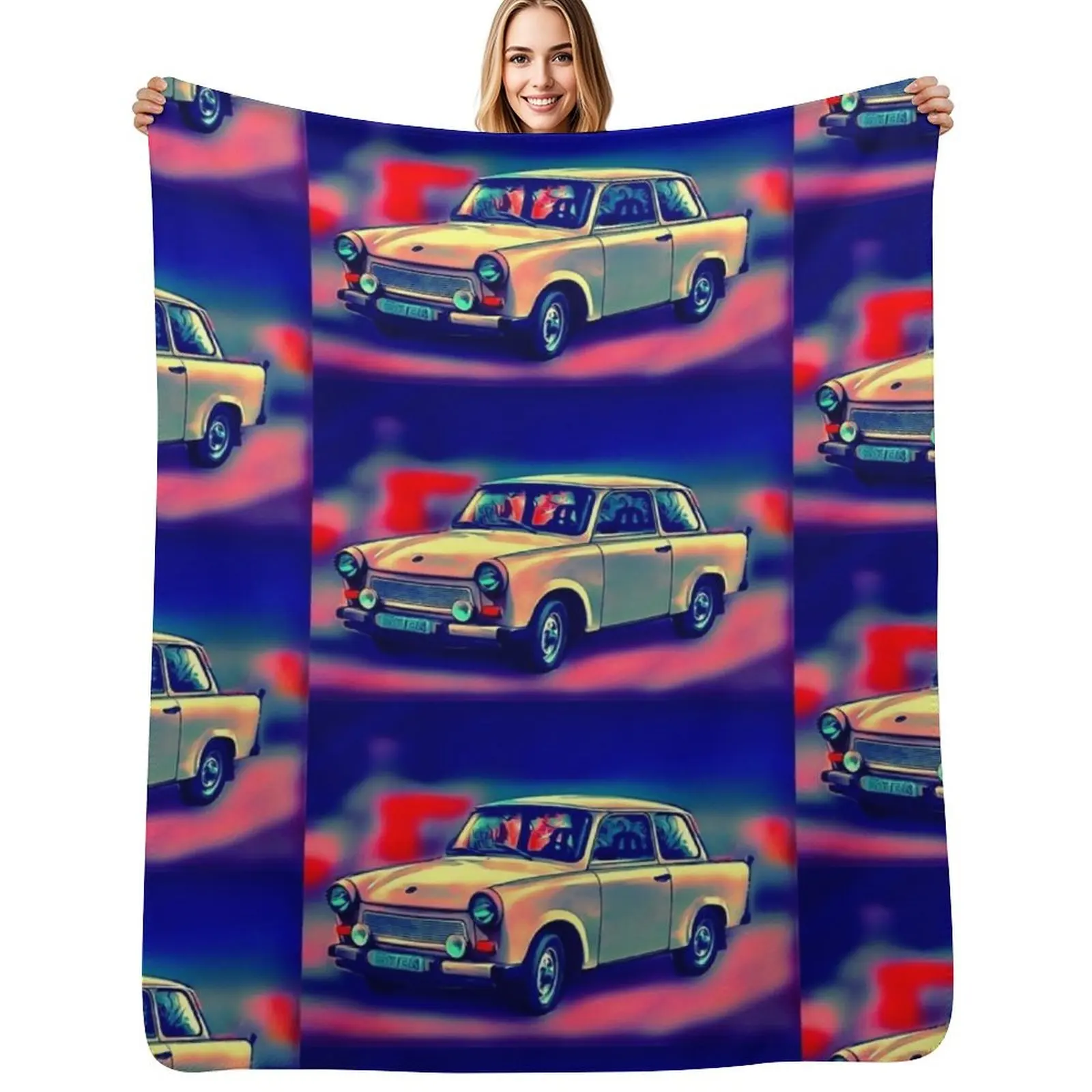Trabi - Manta Trabant, Manta Suave y Afelpada de Lujo para Sofá Cama