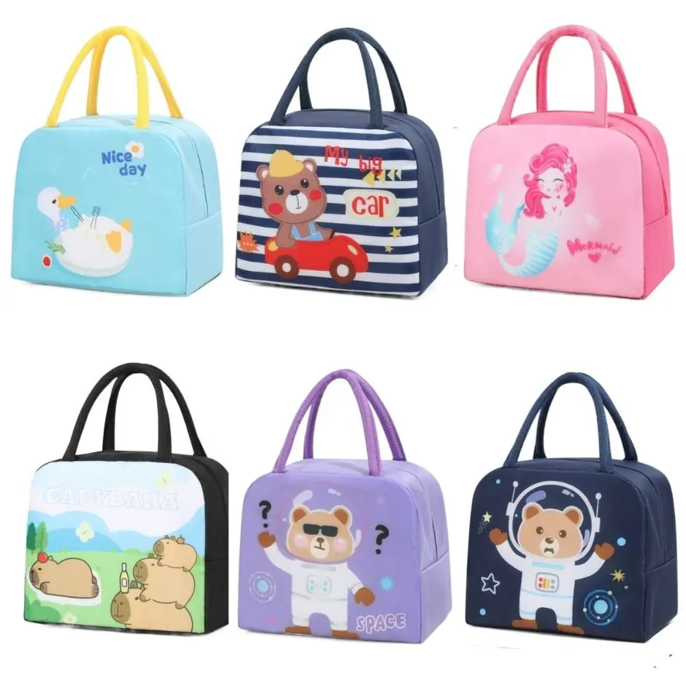 Oxford stoffen capibara lunchtas Waterdichte milieuvriendelijke cartoon lunchtas Houd temperatuur geïsoleerde lunchtas Outdoor picknick