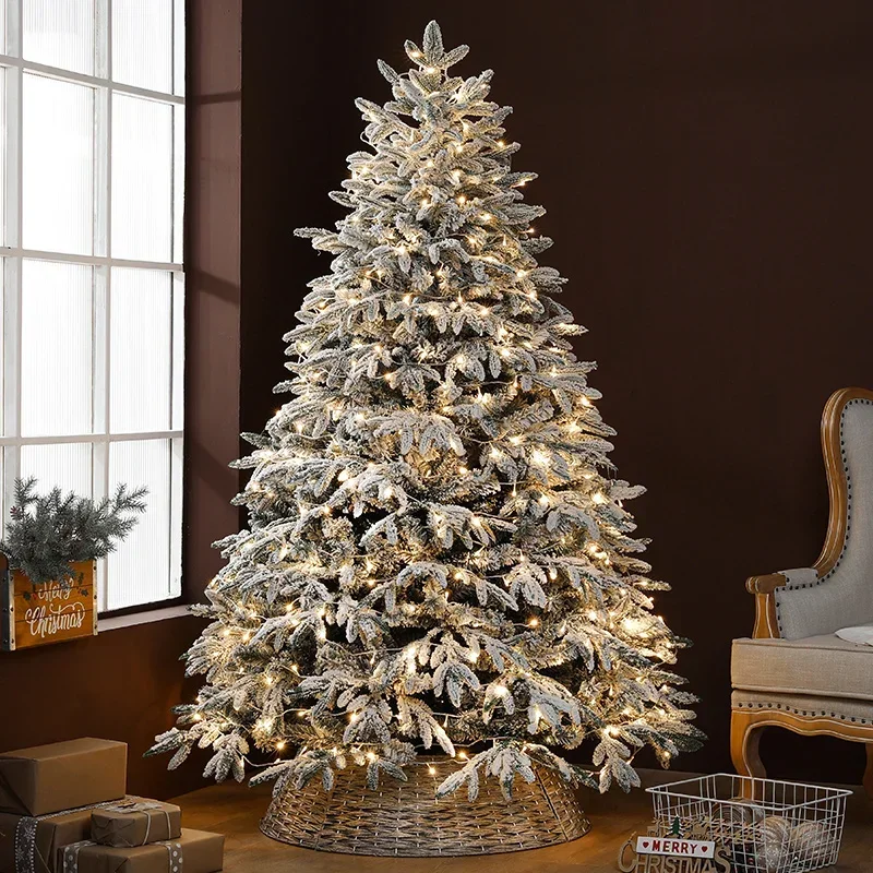 China Manufacturer tree christmas Wholesale Modern Pre Lit Flocked The Big Snow White Artificial Christmas Tree 1.8 meters