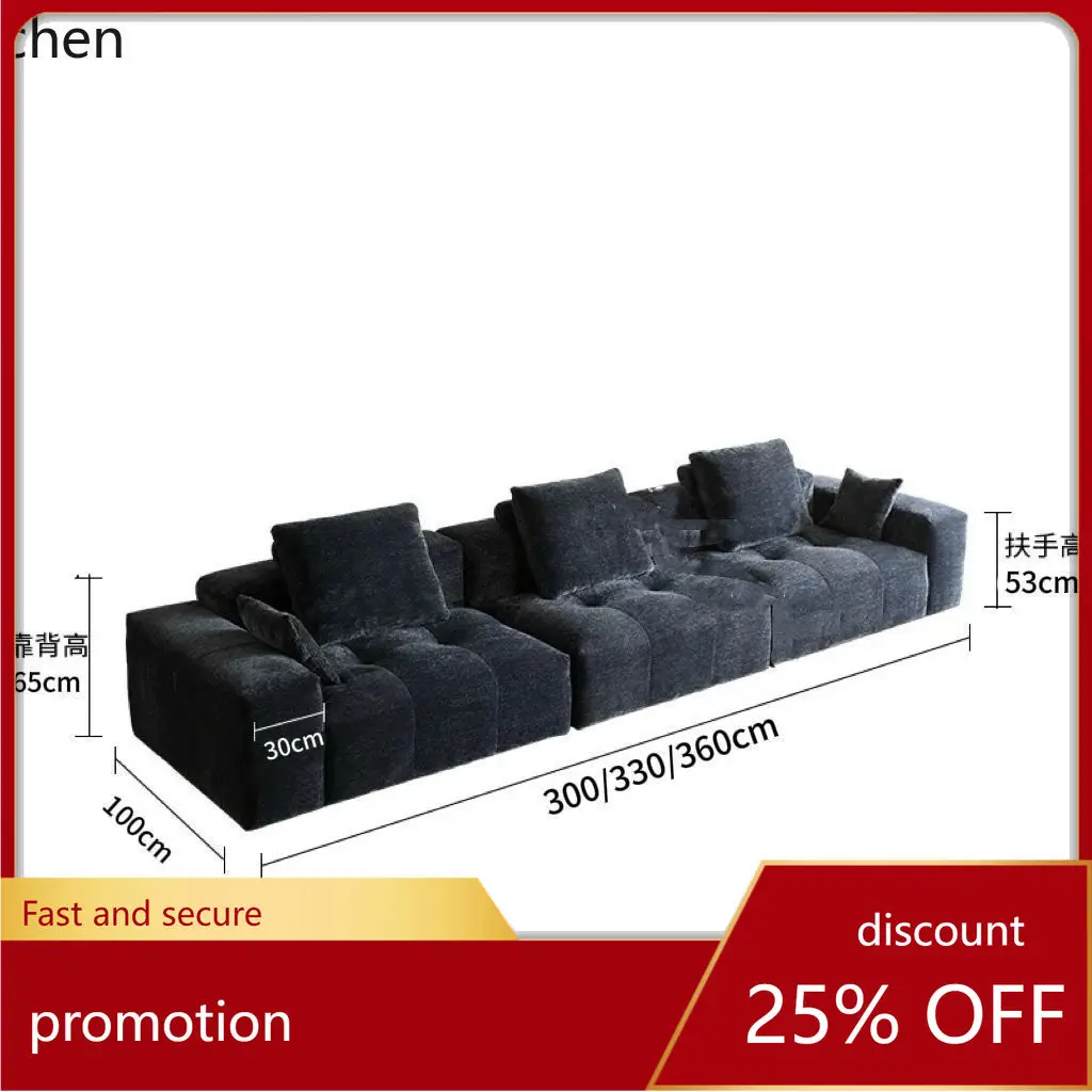 ZML Fabric Sofa Minimalist Modular Combination Modern Living Room Corner Sofa