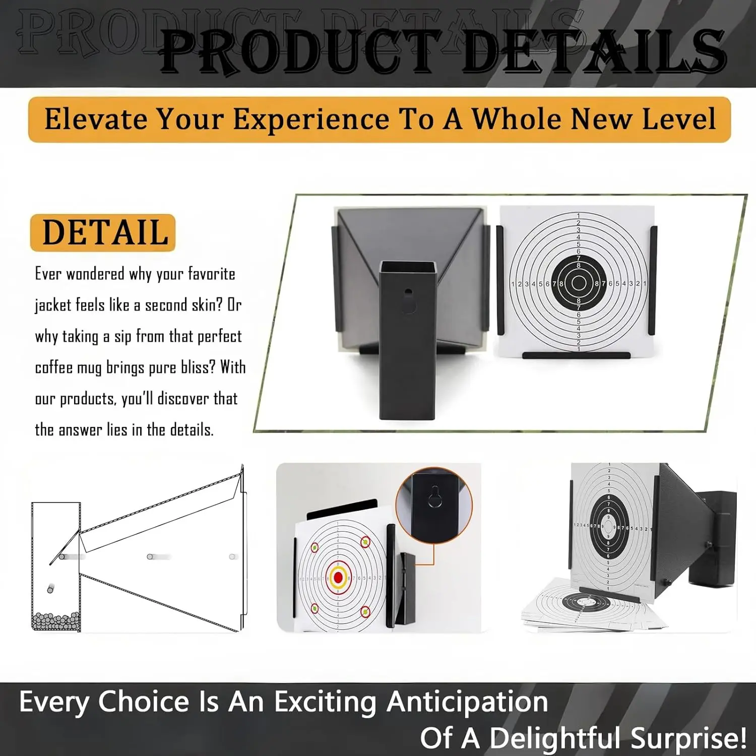 Professional Tactical Shooting Target Kit with 100 Target Papers, Sandbag Gun Rest Non-Slip Mat for Outdoor Shooting Training
