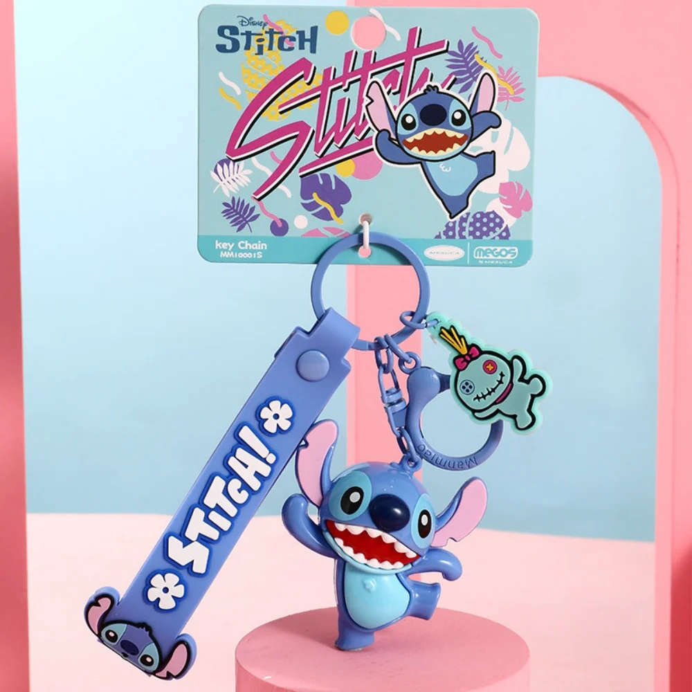Genuine Disney Anime Lilo & Stitch Figurine Toys Keychain Cute Stitch Handbag Hanging For Backpack Luggage Decor Birthday Gifts view 5
