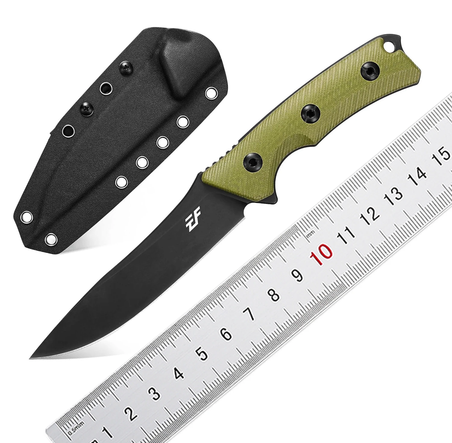 New Eafengrow EF125 Fixed Blade Knife 14c28n Steel Blade Two Tone G10 Handle for Outdoor Camping Survival with Kydex Sheath