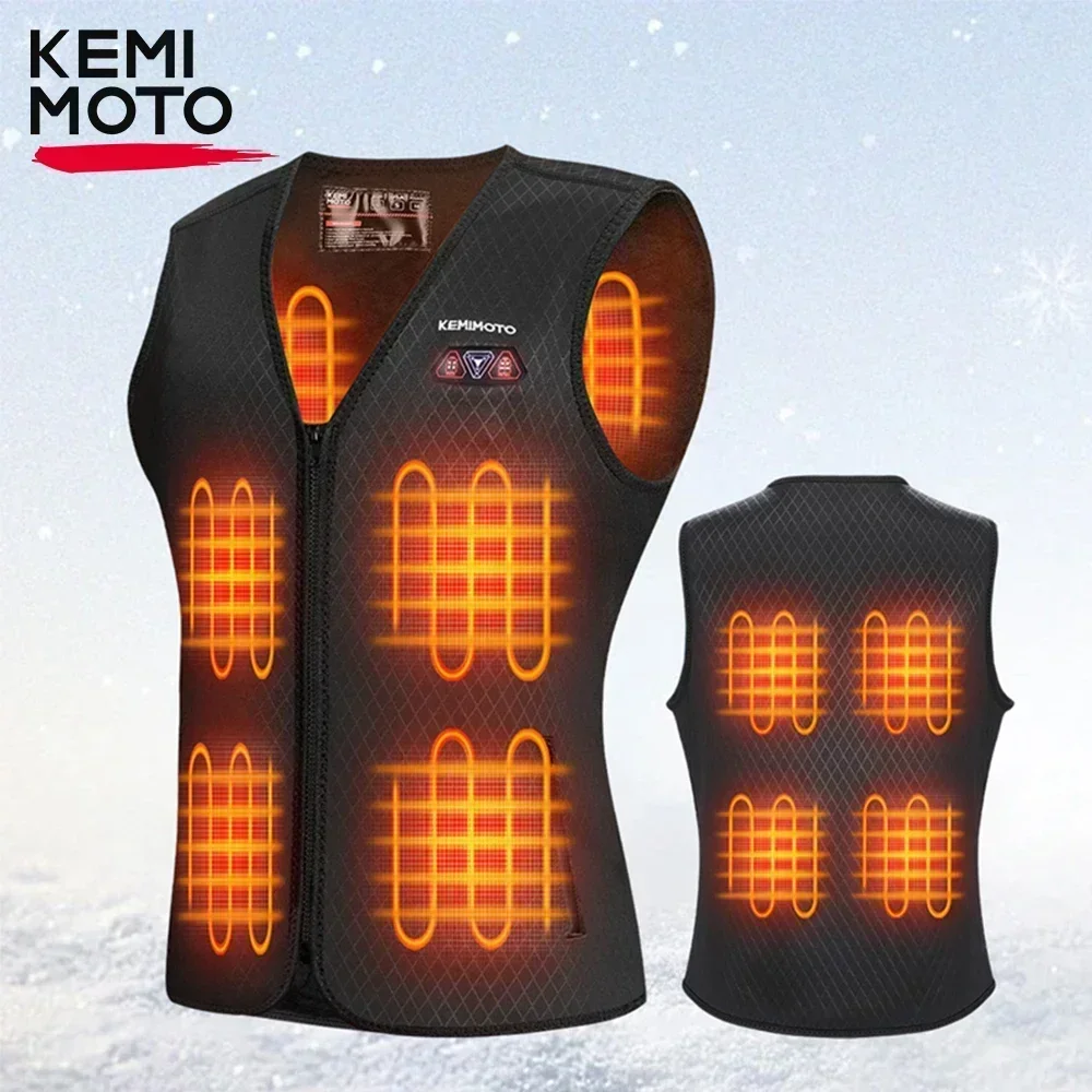 Heated Vest Motorcycle Heating Vest 8 Areas USB Electric Men Women Jacket Winter Warmer for Outdoor Riding Thermal Equipments