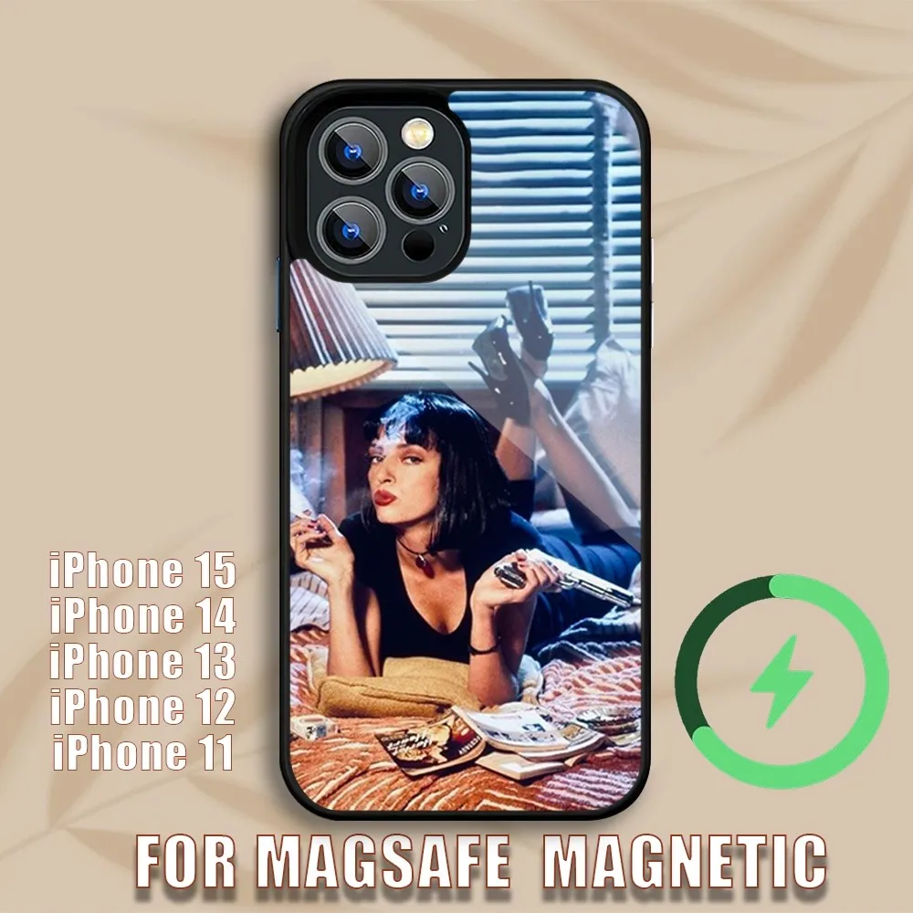 Pulp Fiction Movie Poster Phone Case For iPhone 15 14 13 12 11 Pro Max Plus Magsafe Magnetic Wireless Charging Cover image 4