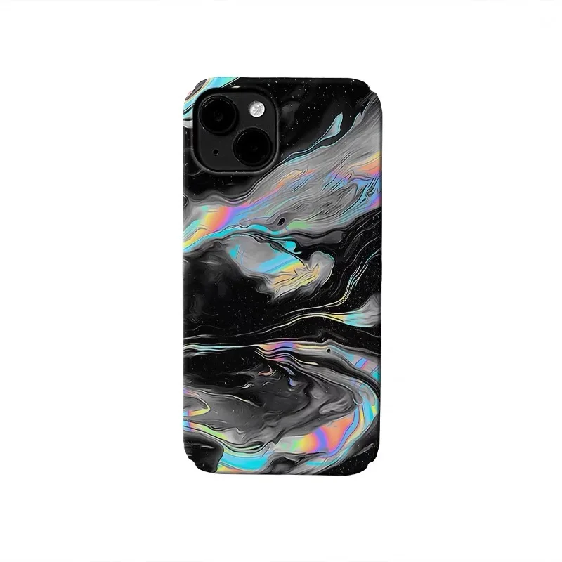 

Чехол с градиентом Black Quicksand Rainbow для IPHONE 17 16 Pro Max 15, 14, 13, 12, 11 PRO Plus, акриловый ТПУ, два в одном, магнитные чехлы для телефонов