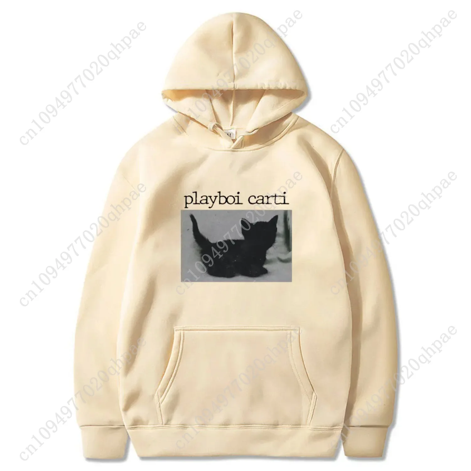 Playboi Carti المتضخم الهيب هوب هوديي لطيف القط طباعة هوديس Harajuku البلوز العادية رجالي بلايز جودة الرجال فضفاض الشارع الشهير