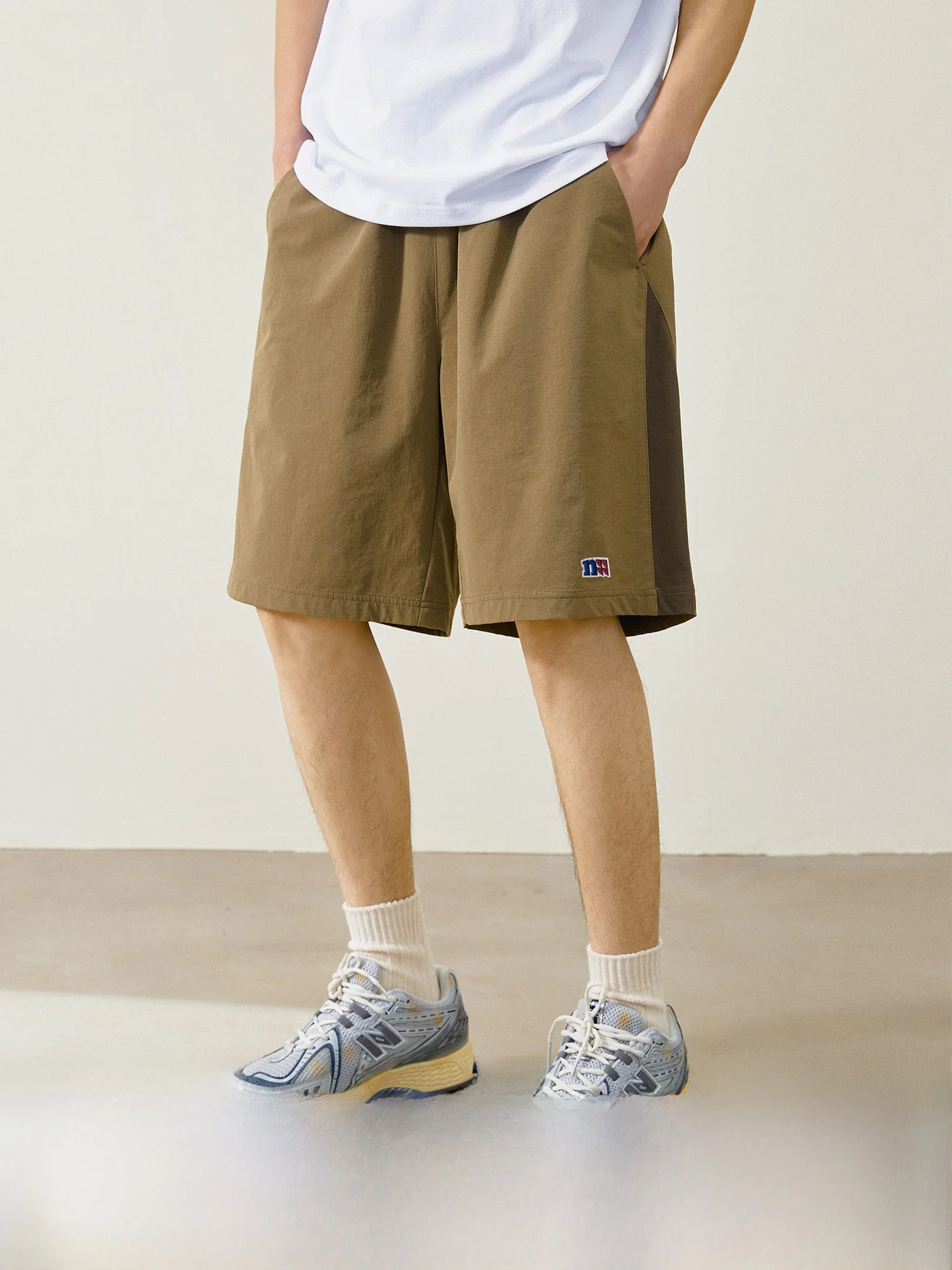 

NotHomm Summer Color Blo Casual Loose Men's Five-Quarter Length Spor orts Four-Way Stretch Youthful Vitali Sle