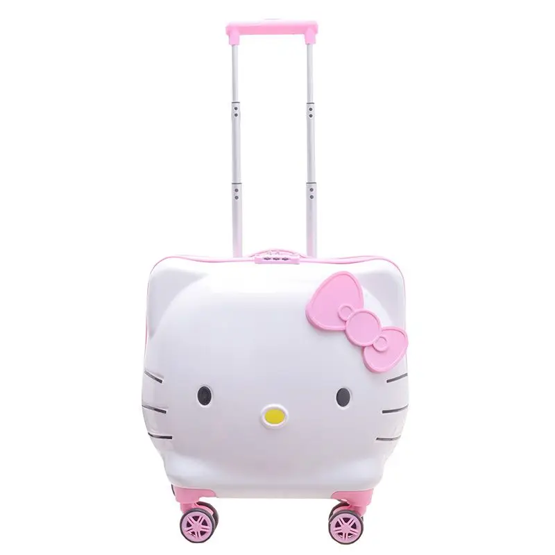 Hello Kitty Suitcase Travel Trolley Case Child Kawaii 20 Inches Boarding 20Th Anniversary Suitcase Cartoon School Gift Girl New