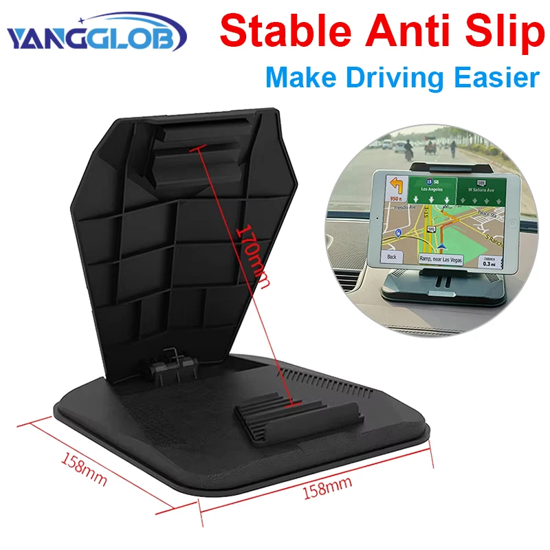 

Универсальный автомобильный держатель для телефона на приборной панели от 4,0 до 8 дюймов, автомобильный держатель для планшета для iPhone MAX iPad Mini GPS, автомобильная подставка для телефона