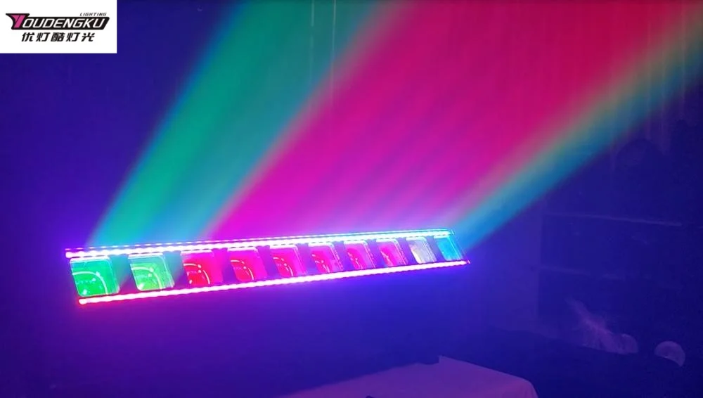 2 pieces 10x60w rgbw 4in1 Zoom Pixel Beam led Bar Moving Head Light with Halo rgb led Ring