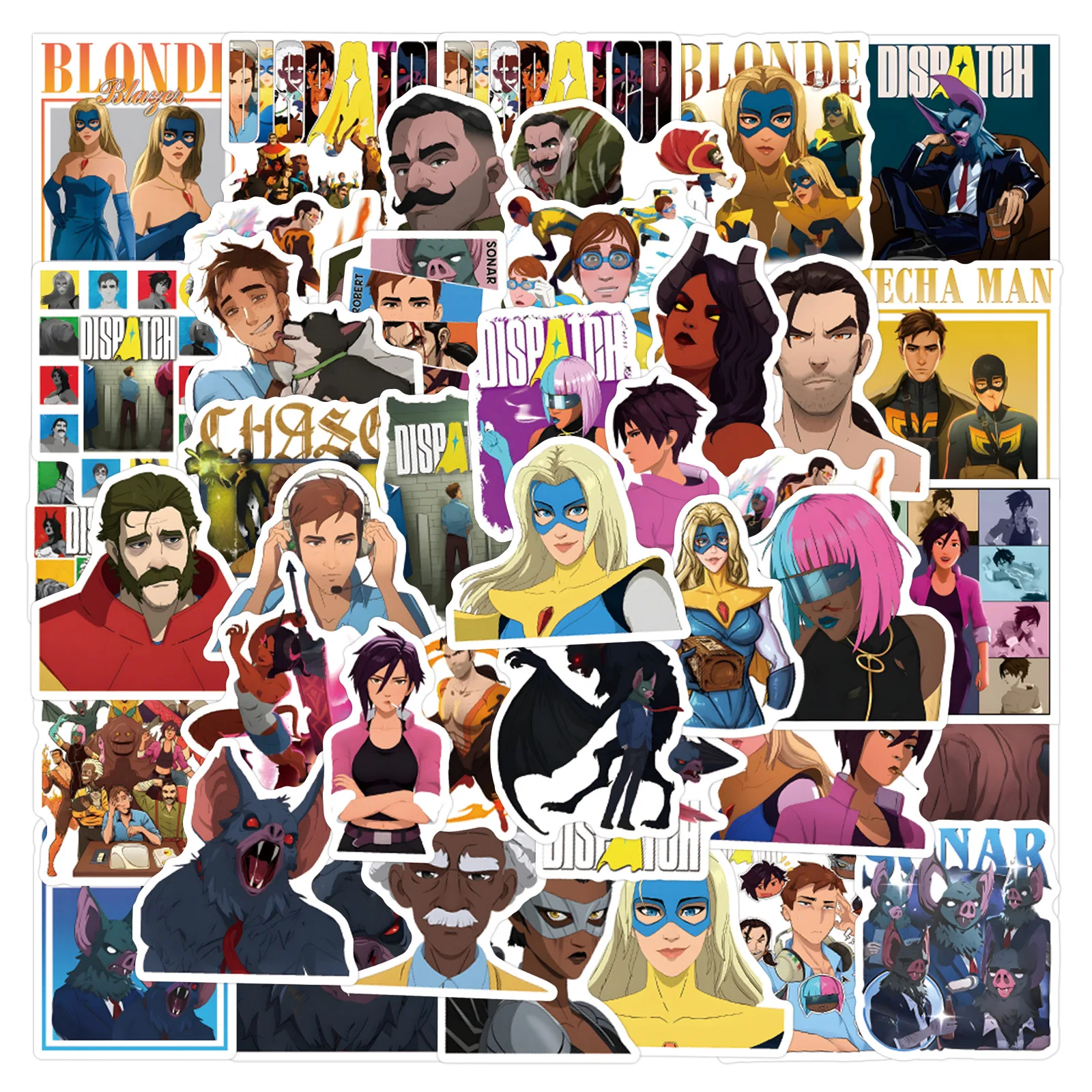 55 قطعة من ملصقات الإرسال الشارات للهاتف المحمول والكمبيوتر المحمول وحقيبة التزلج DIY ملصقات جمالية كرتونية