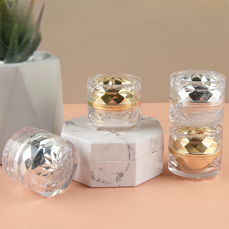 7g Empty Acrylic Plastic Jar For Packing Cream Balm Nail Candle Cosmetic Travel Storage Container With Inner Lid