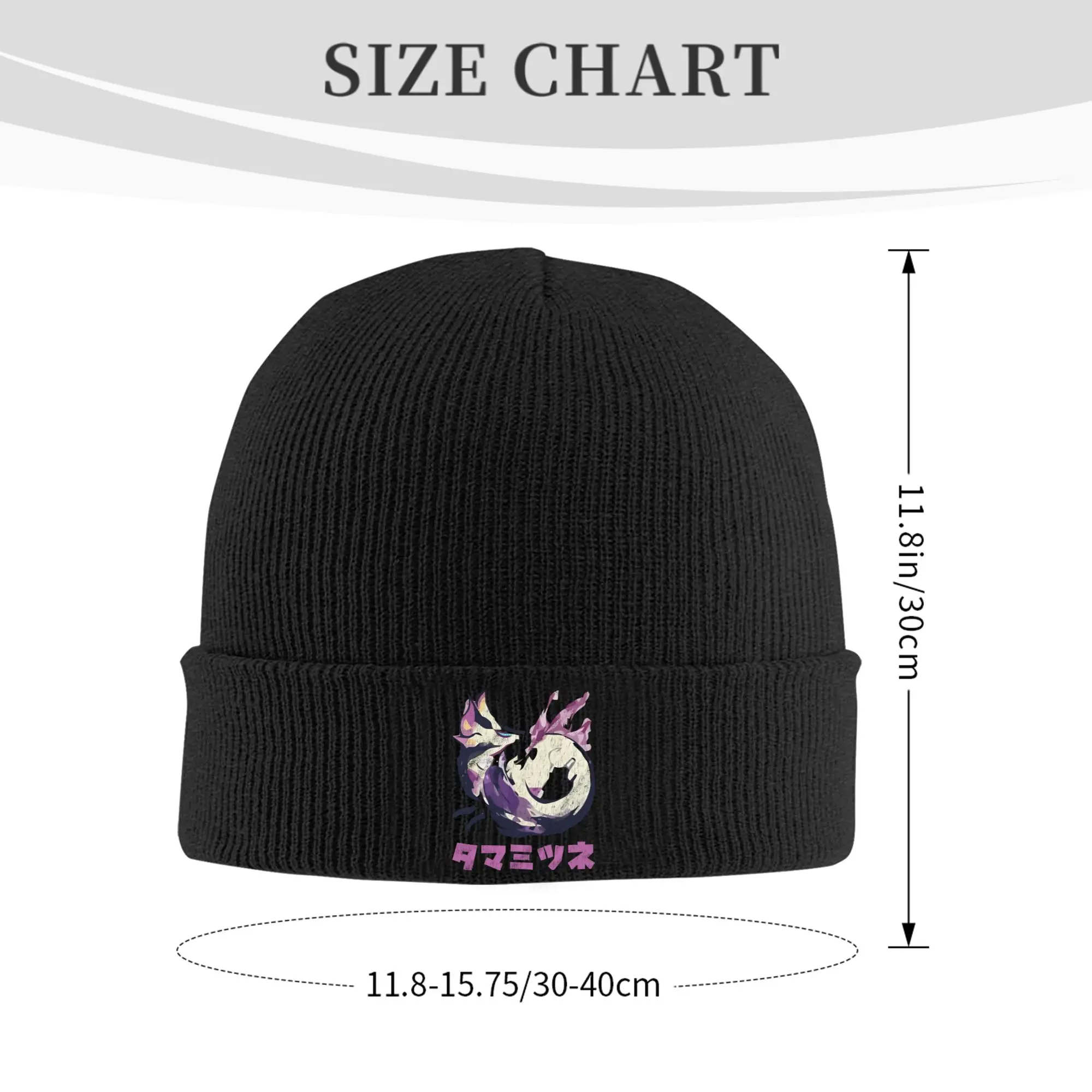 Monster Hunter Rise Mizutsune Kanji Icon  Beanie For Unisex  Warm Winter Skull Knitting Hat Cap