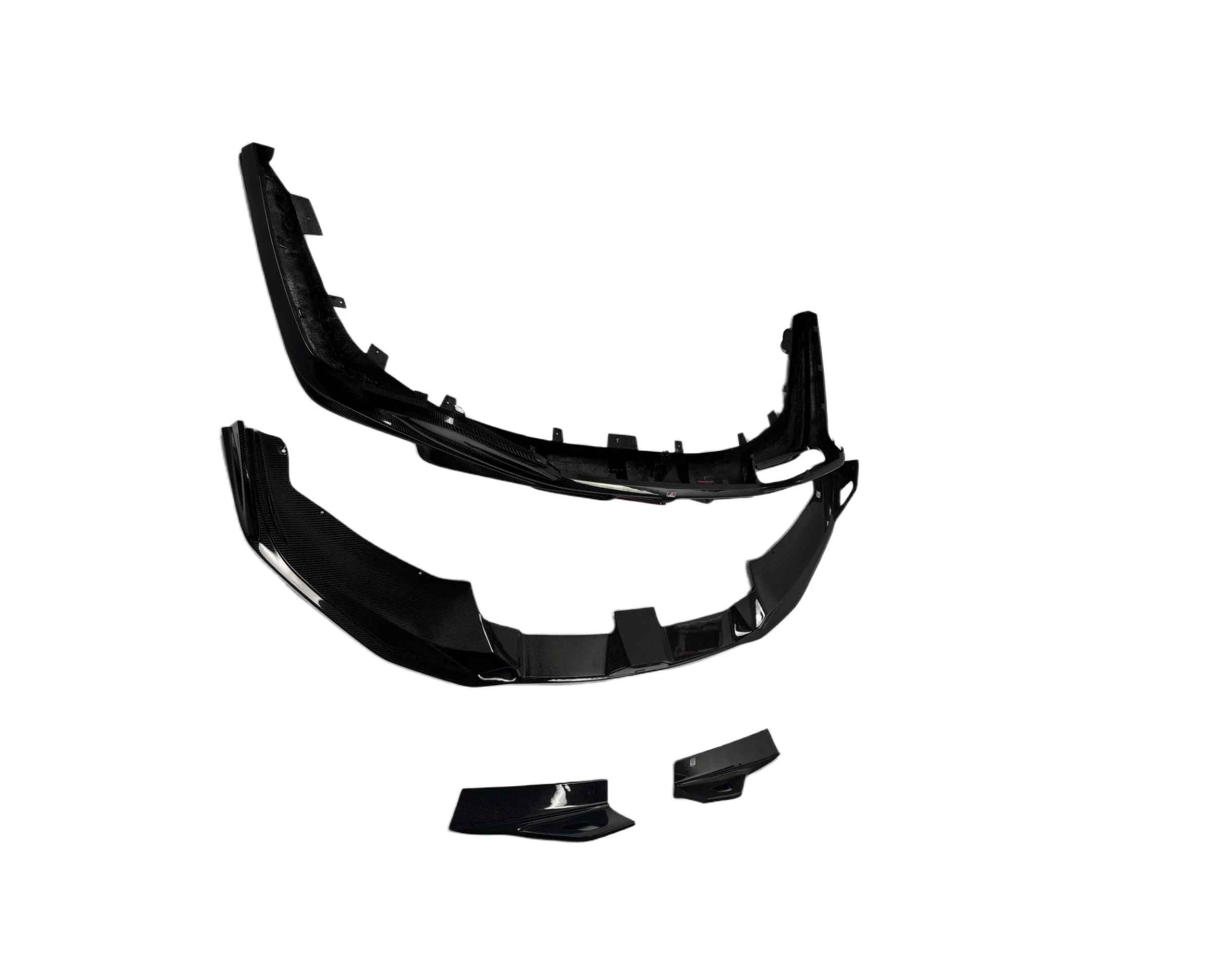 طقم هيكل ممتص الصدمات للسيارة من ألياف الكربون مناسب لموزع الشفة الأمامية من ألياف الكربون طراز BMW 8 Series G15 AE