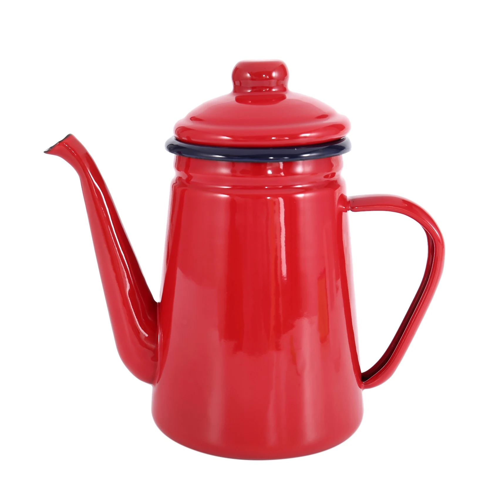 

1.1L Enamel Coffee Pot for Gas Stove and Induction Cooker Red