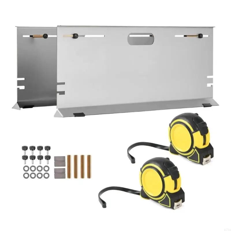 ステンレストーアライメントツールプレートホイールアライメント測定ツールホイールアライメントツールとカートラックD7yaの巻尺を備えた