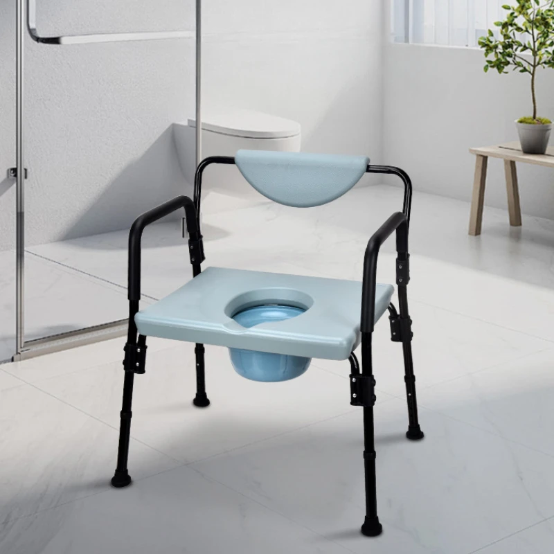 

Rehabilitation Equipment Obese Commode Chair Height Adjustable Bathroom Chair Toilet Booster Bearing Capacity 250kg Toilet Stool