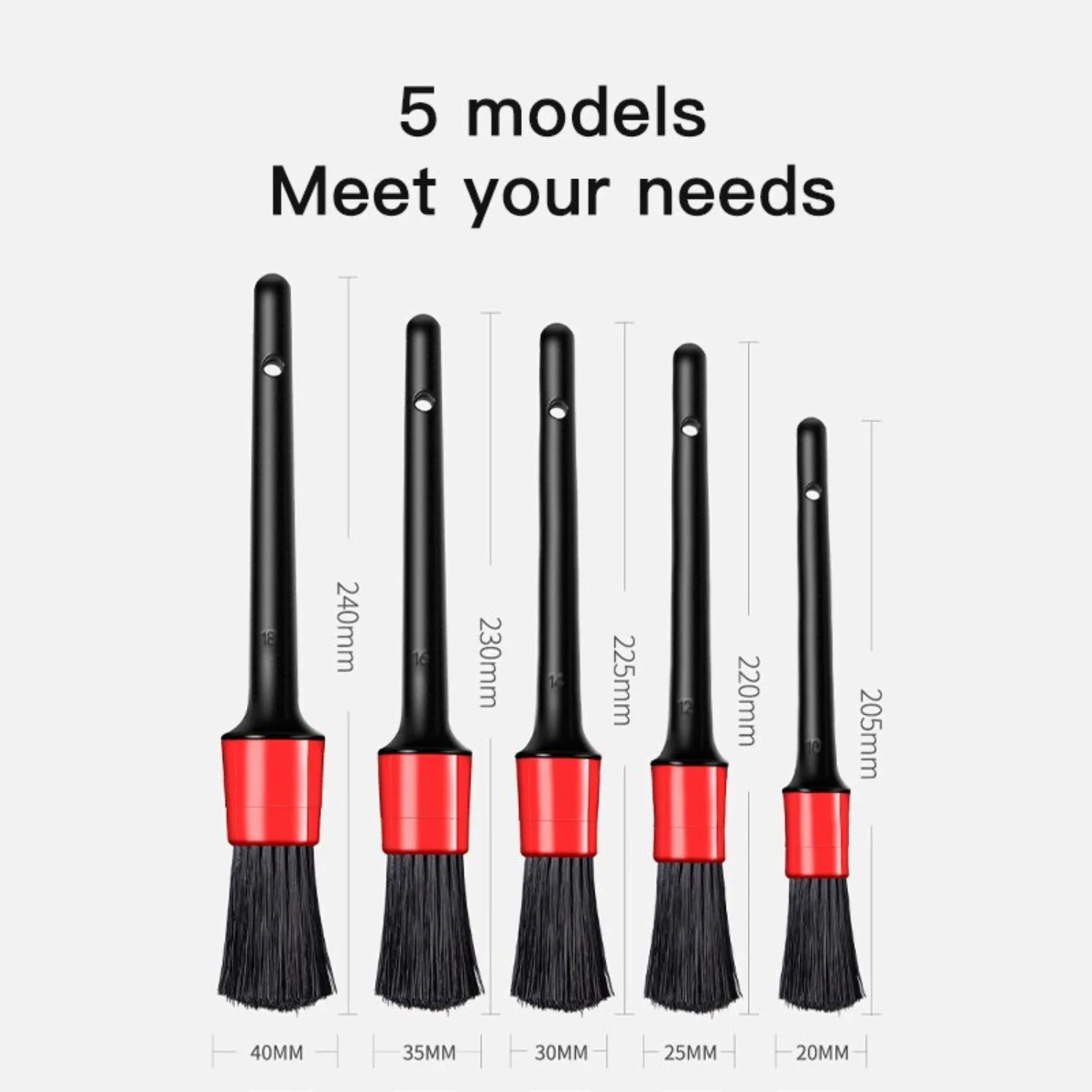 

Soft and Gentle Small Automotive Detailing Brush Set - Perfect Car Wash and Air Conditioner Outlet Cleaning Tools - Ideal for Ho