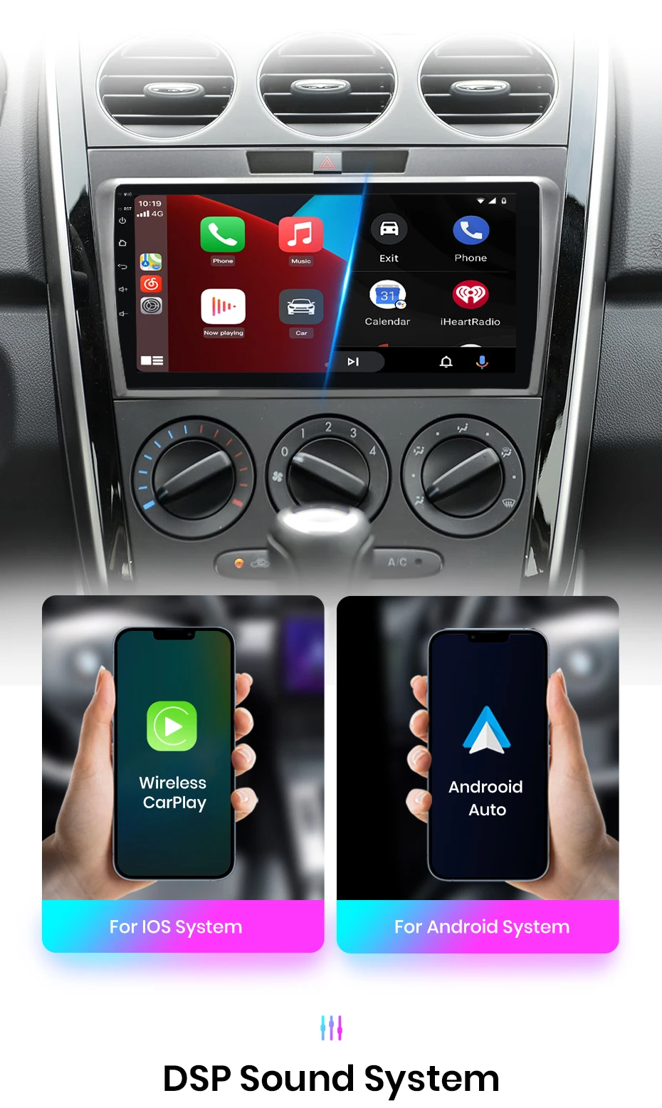 Junsun Carplay Android Auto Autoradio für Mazda Cx-7 Cx7 2008 2009 - 2015 GPS Intelligente Systeme Stereo Multimedia Autoradio – Detail 10