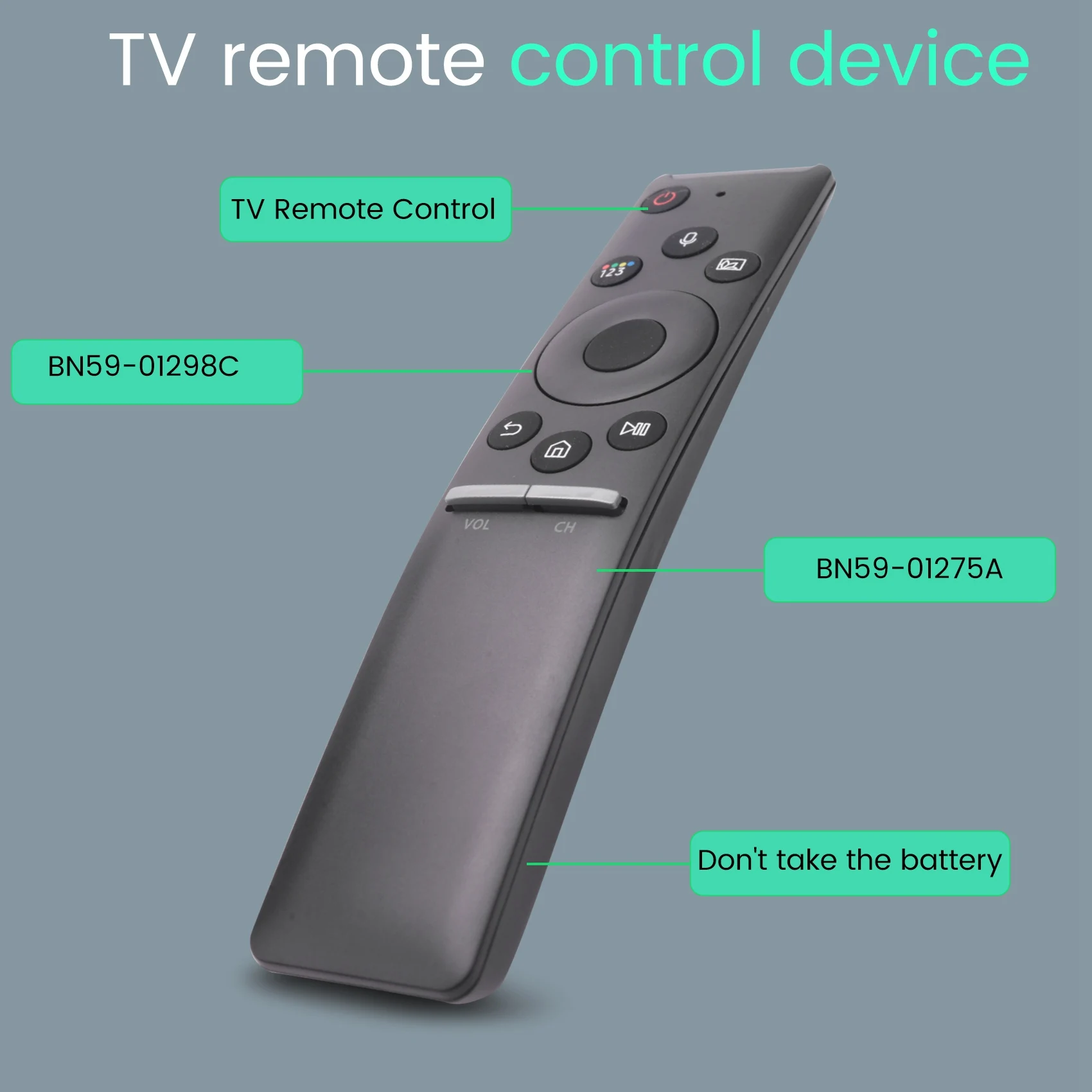 Remote Control BN59-01298C for Samsung 4K Voice QLED Smart HD LCD TV BN59-01275A BN59-01298G/D BN59-01298J RMCSPR1BF1